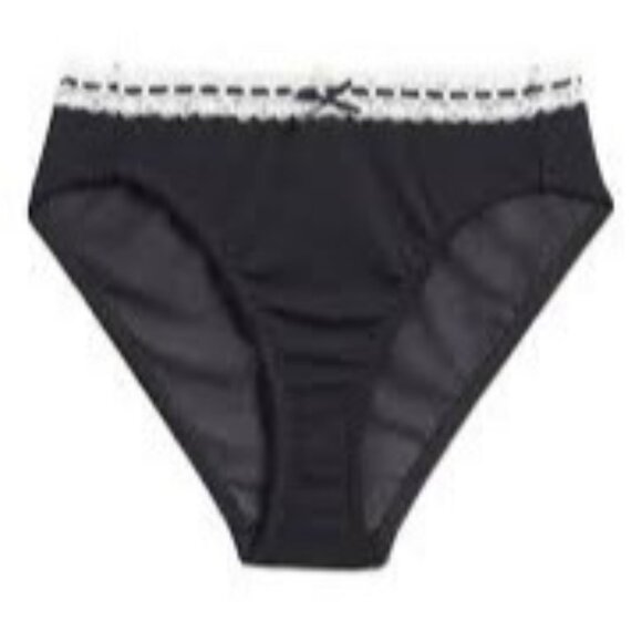 Free People So Sweet Lace Bikini Panties Underwear Black High-Waist Medium - Picture 1 of 6